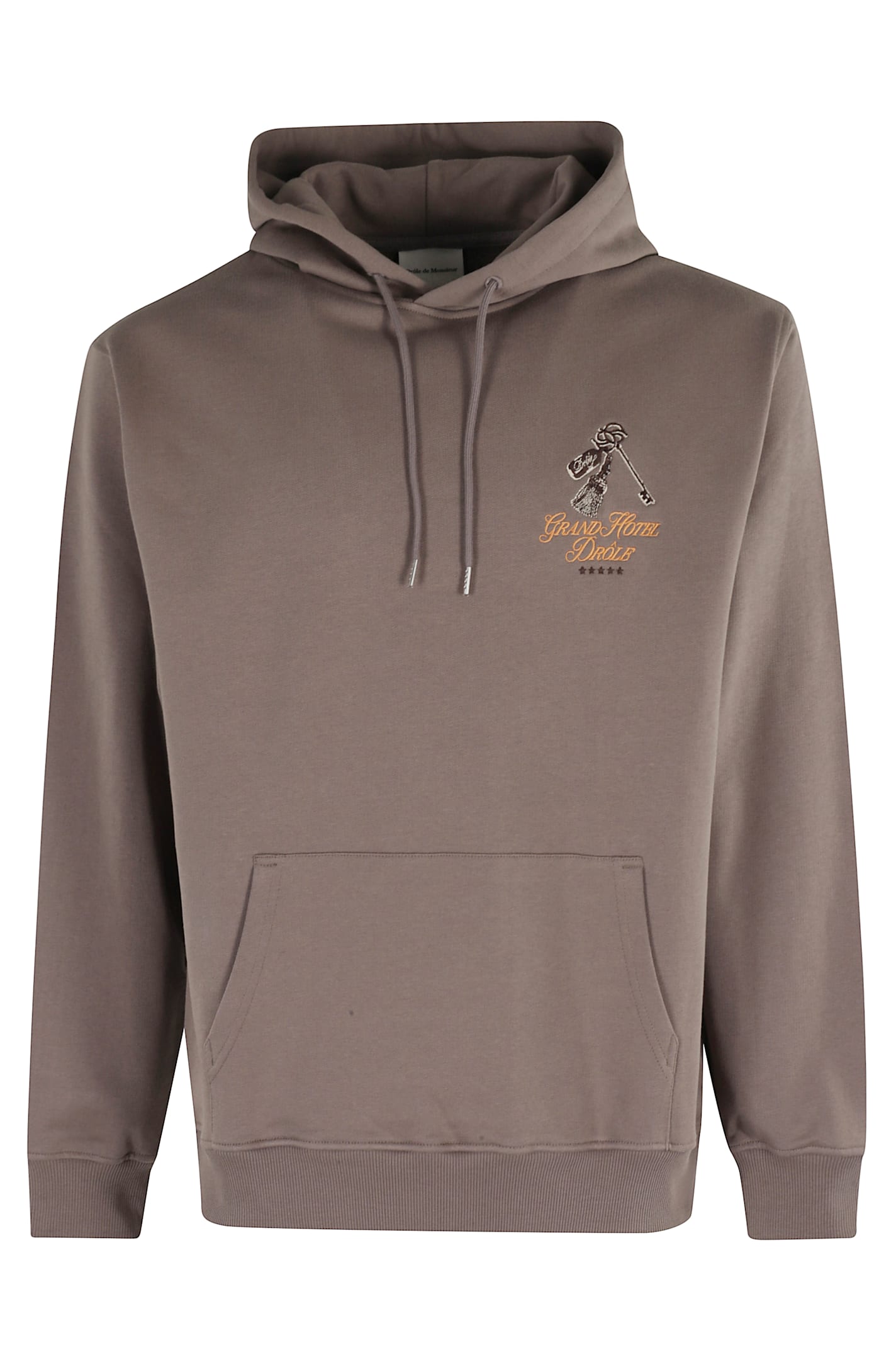 Drôle De Monsieur Le Hoodie Grand Hotel In Brown