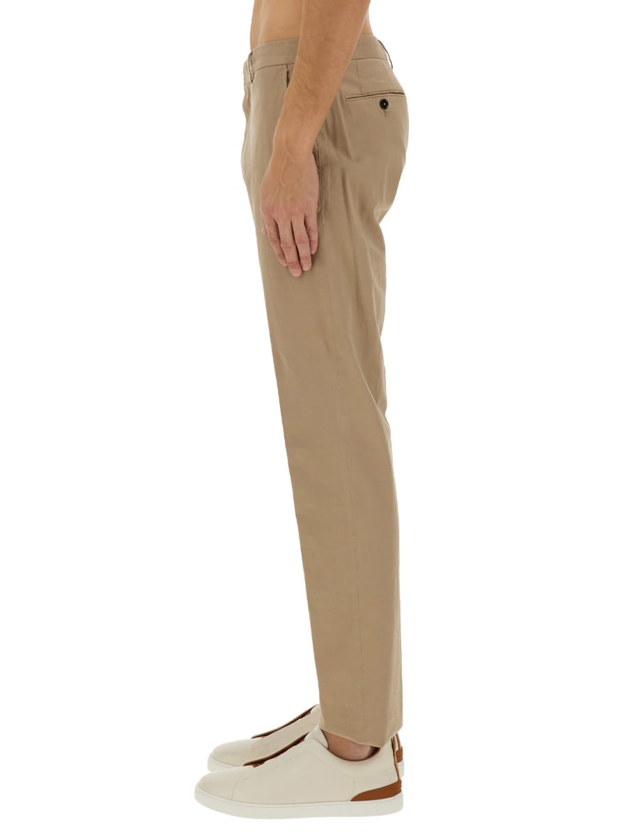 Shop Zegna Straight Leg Pants In Beige