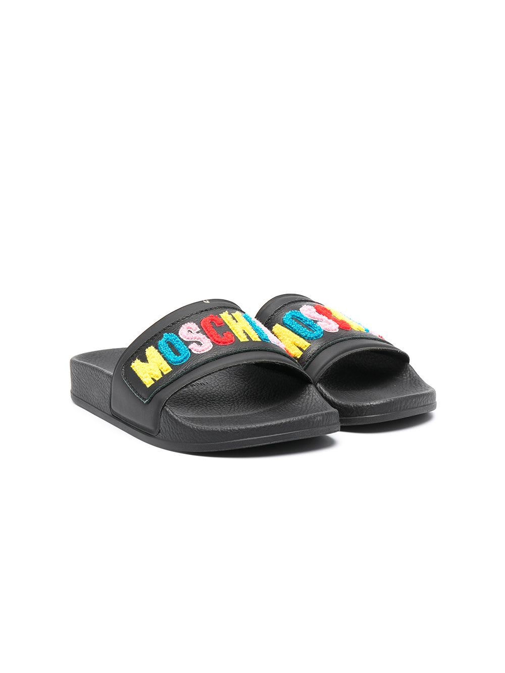 Moschino Slippers With Multicolor Writing