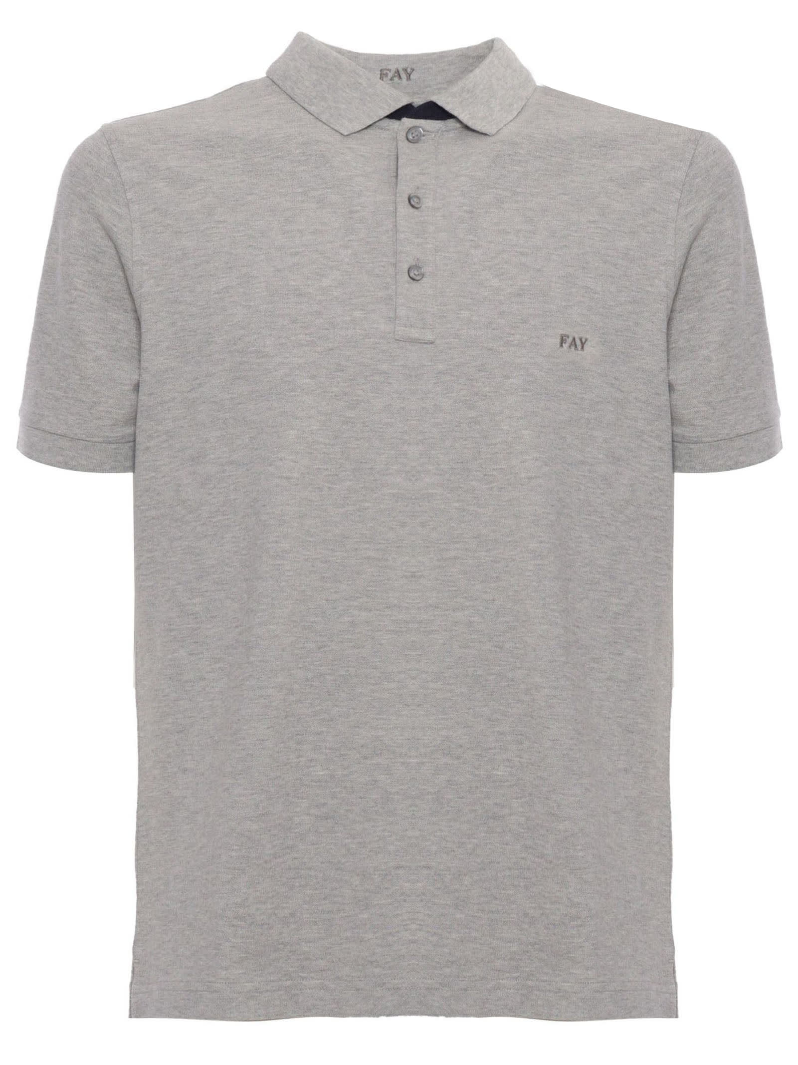 Grey Stretch-cotton Polo Shirt