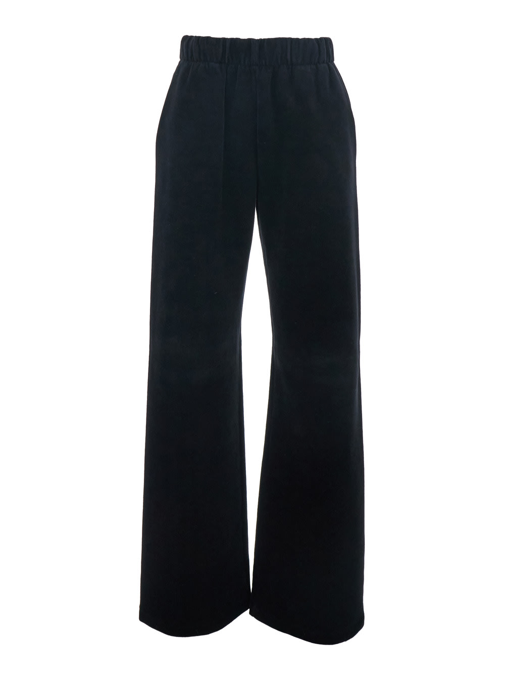 Golden Goose Ws Jogging Wide Leg French Pockets Double Chenille Jersey With Label In Black