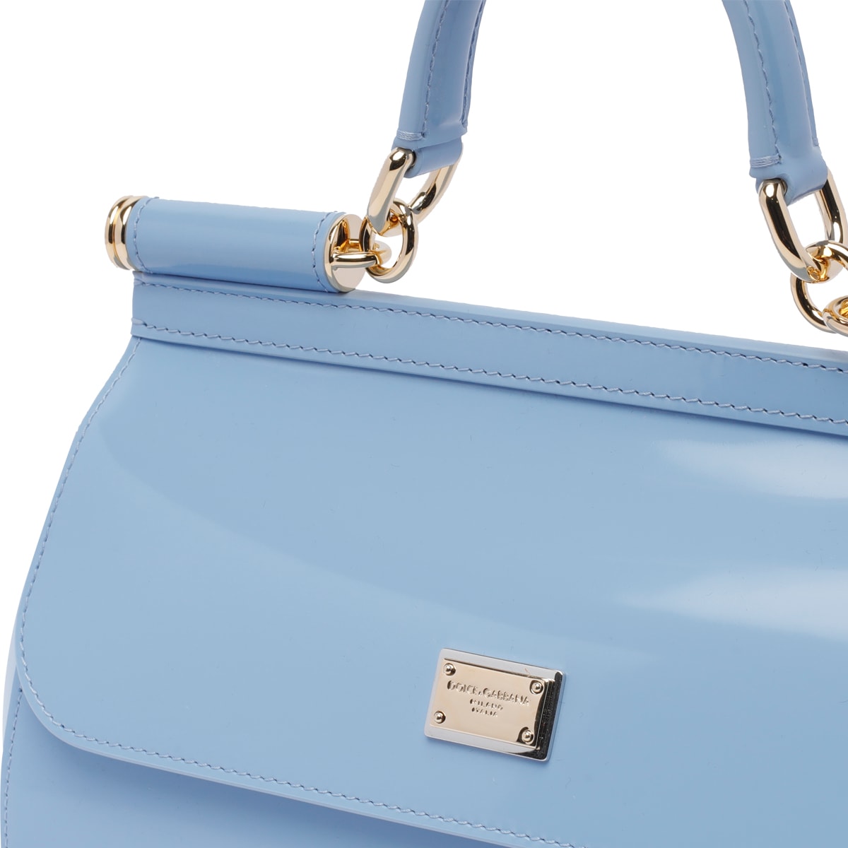 Shop Dolce & Gabbana Elogated Medium Sicily Handbag In Blue