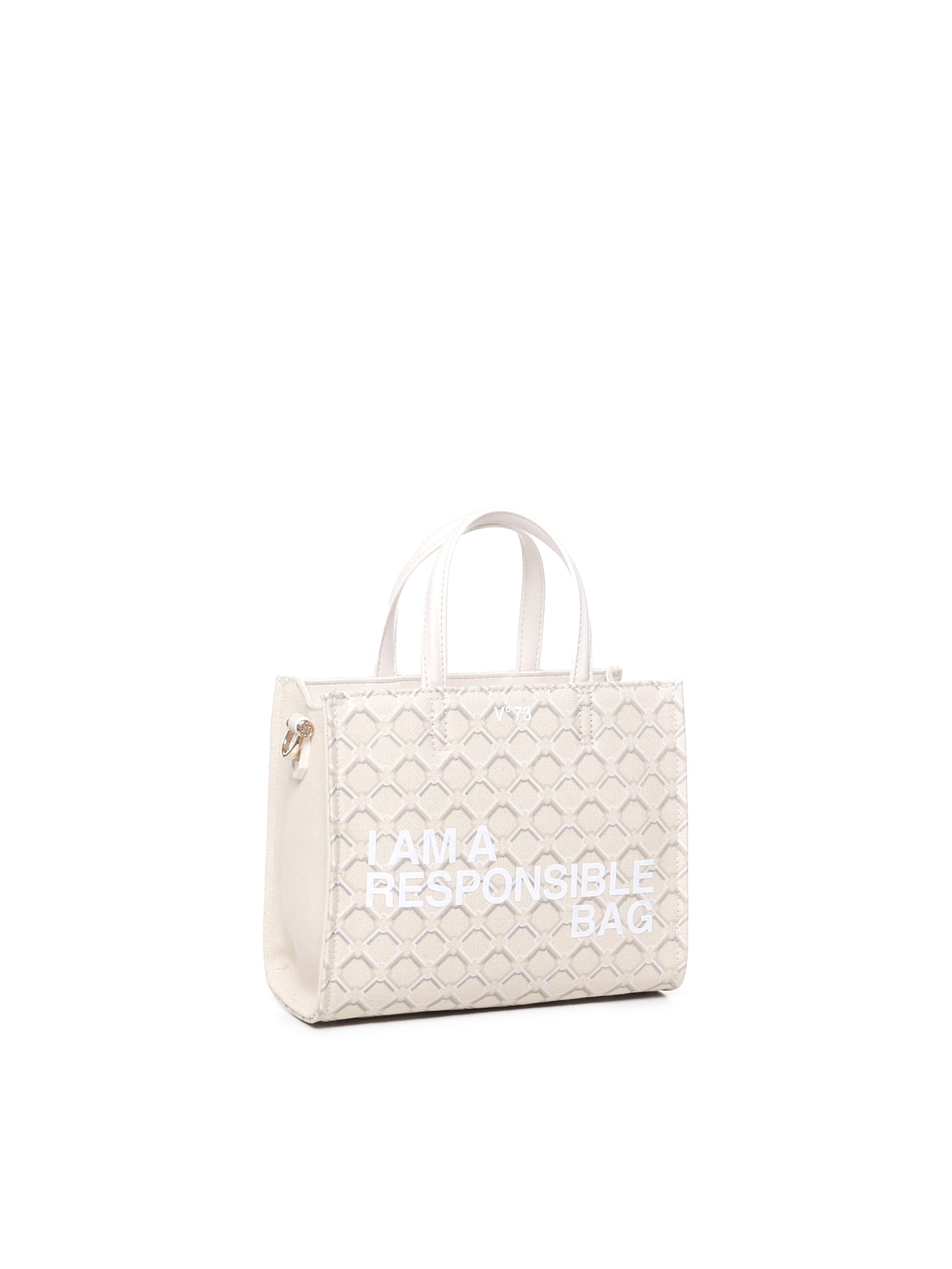 V73 Off White Responsibility Tote Bag In Offwhite