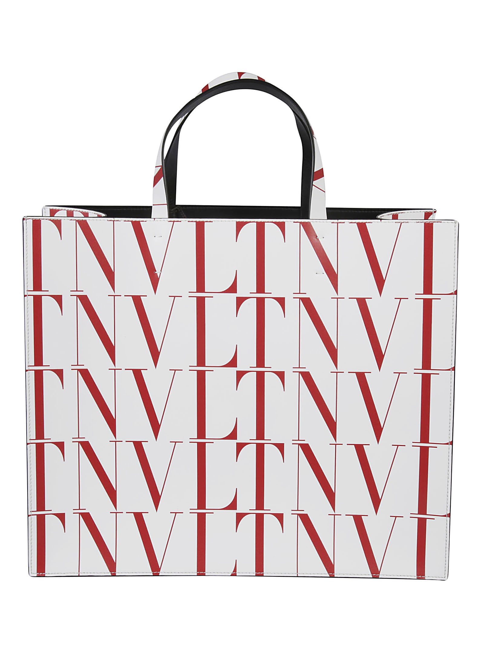 Valentino Garavani All-over Vltn Logo Print Top Handle Shopper Bag