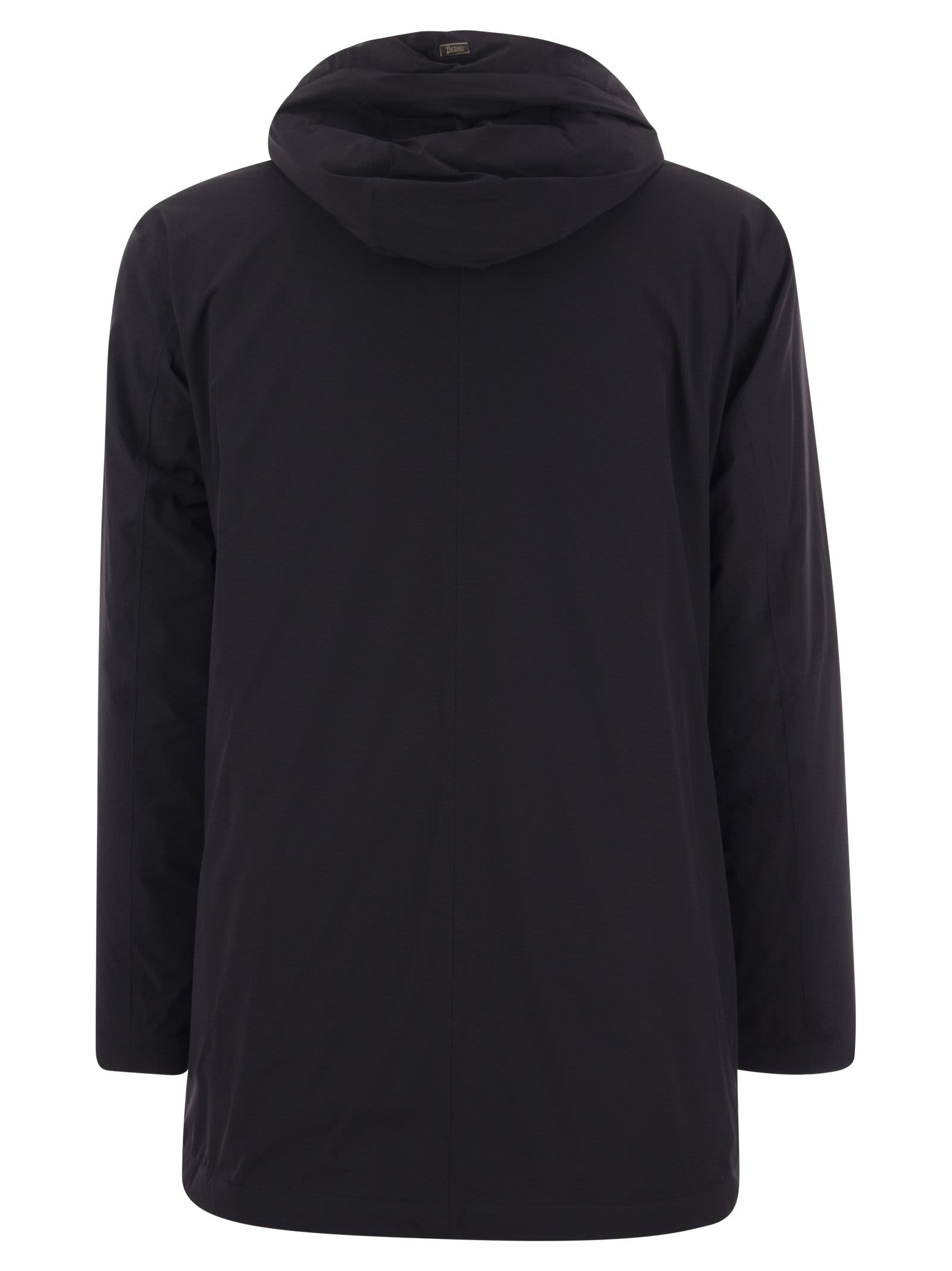 Herno Hooded Casual Jacket In Black