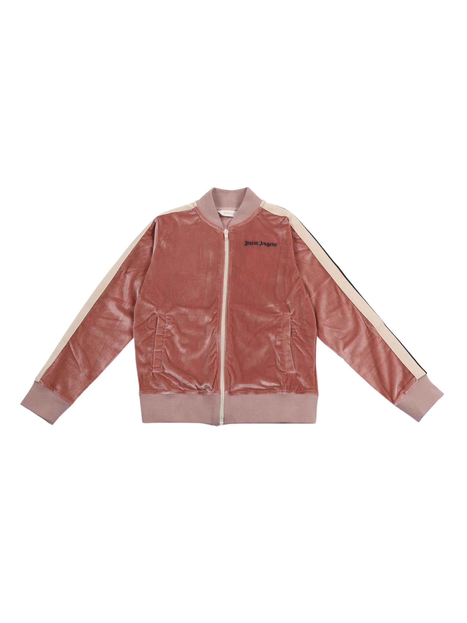 Palm Angels Pa Chenille Track Jkt Antique Rose Black In Brown