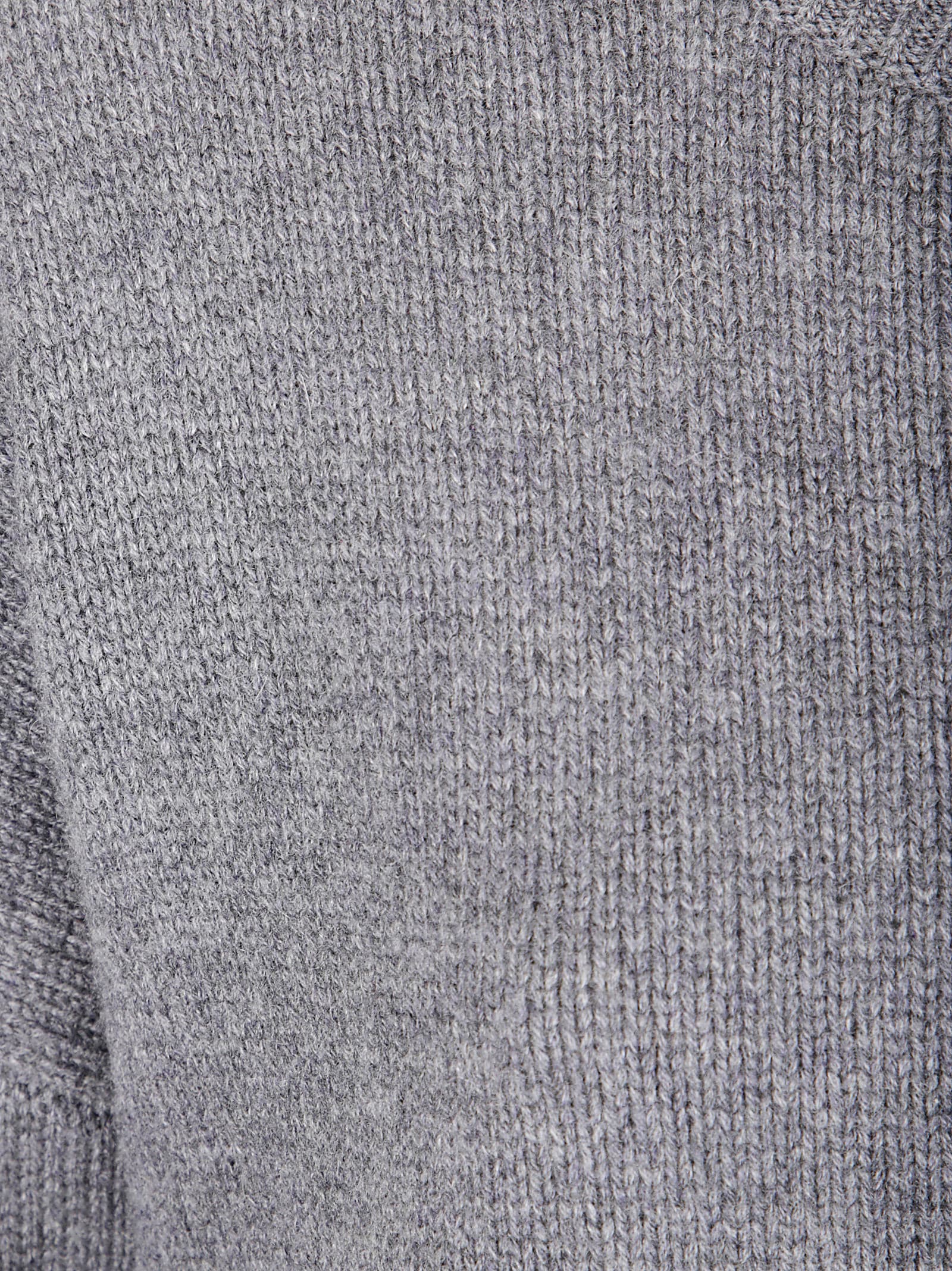 Lisa Yang Cashmere Knit Oversized Sweater With Contrasting Edge Detail In Gray