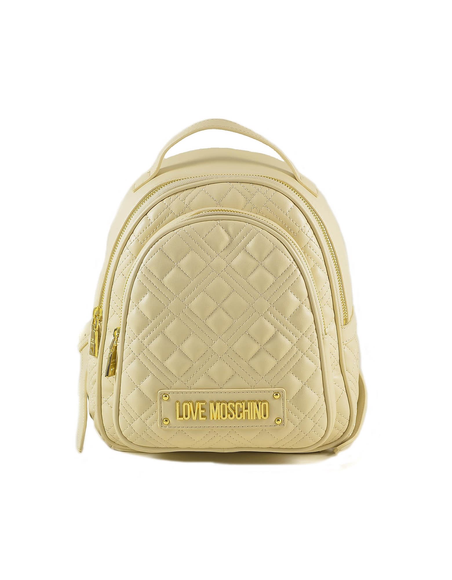 Love Moschino Womens Ivory Backpack