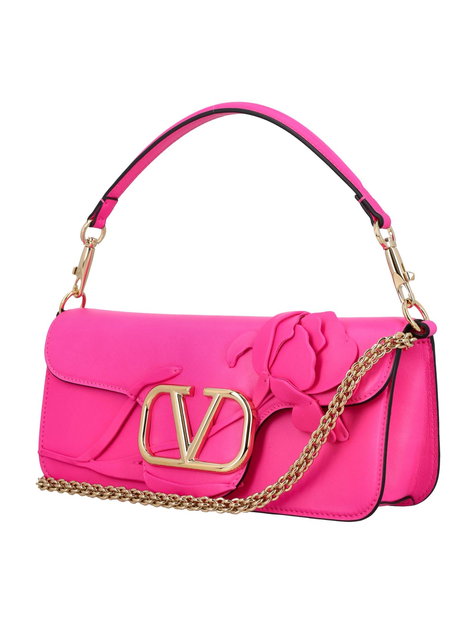 Shop Valentino Locò Shoulder Bag In Pink Pp