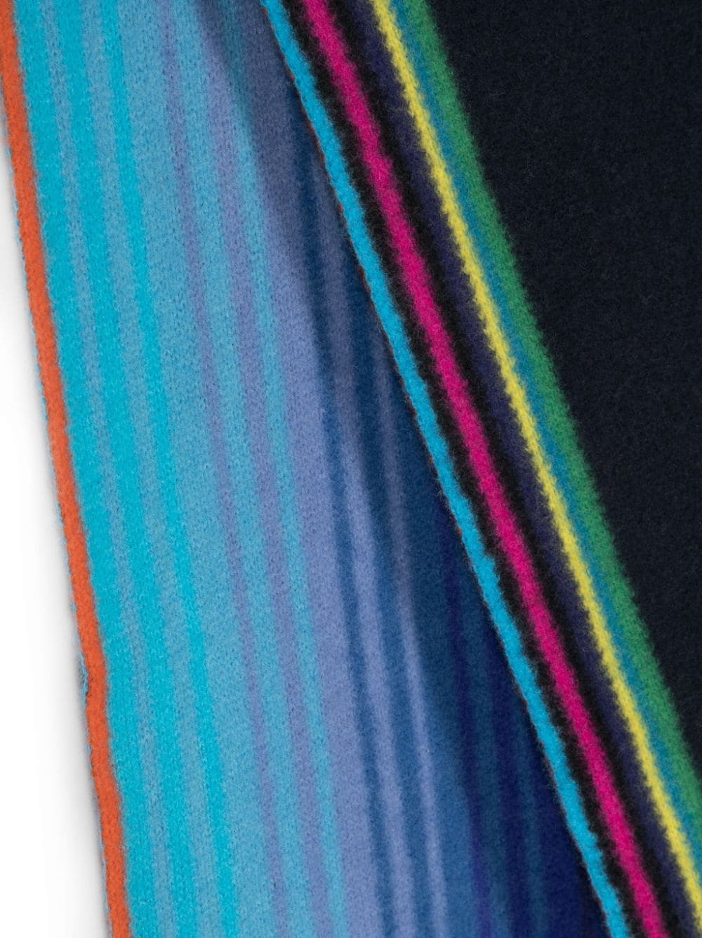 Shop Ps By Paul Smith Men Scarf Reversible Stripes In Navy