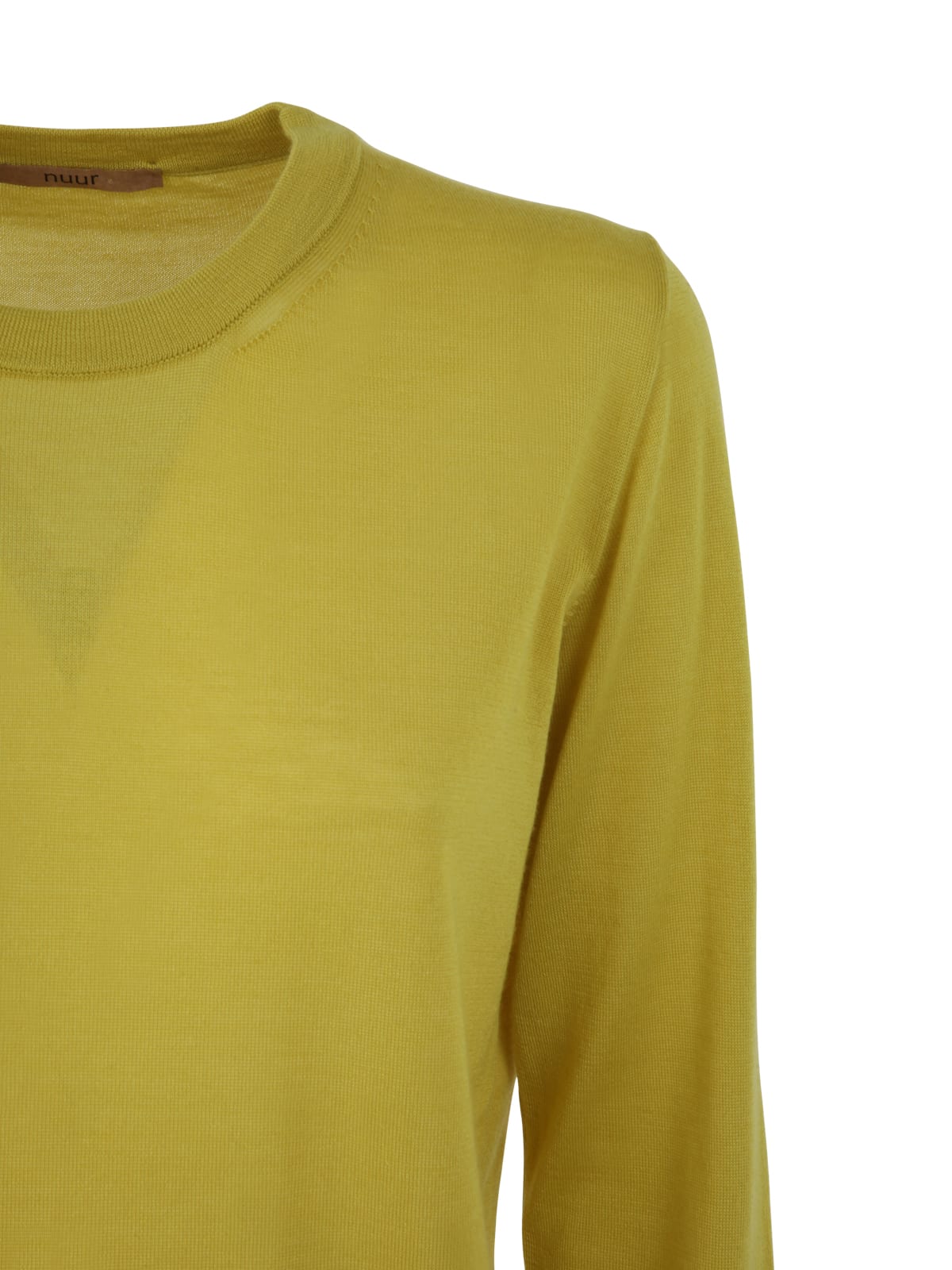 Shop Nuur Round Neck Pullover In Lime