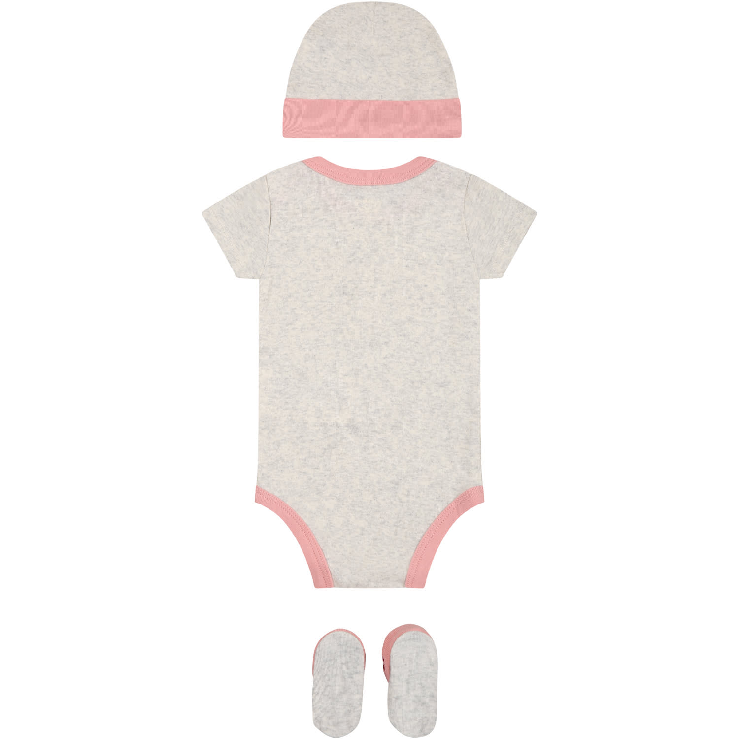 Shop Levi's Multicolor Set For Baby Girl With Logo In Pink