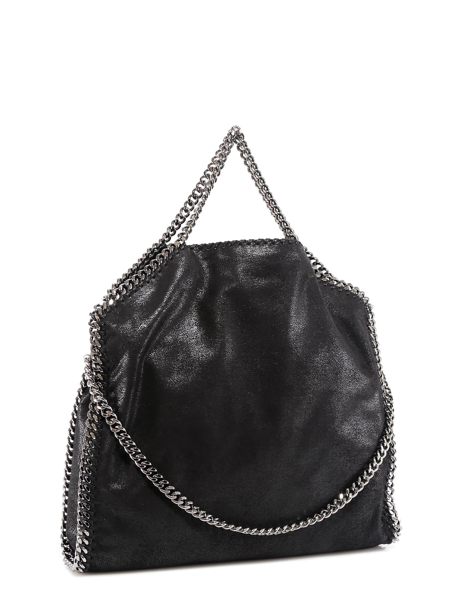 Shop Stella Mccartney Falabella Shoulder Bag In Black