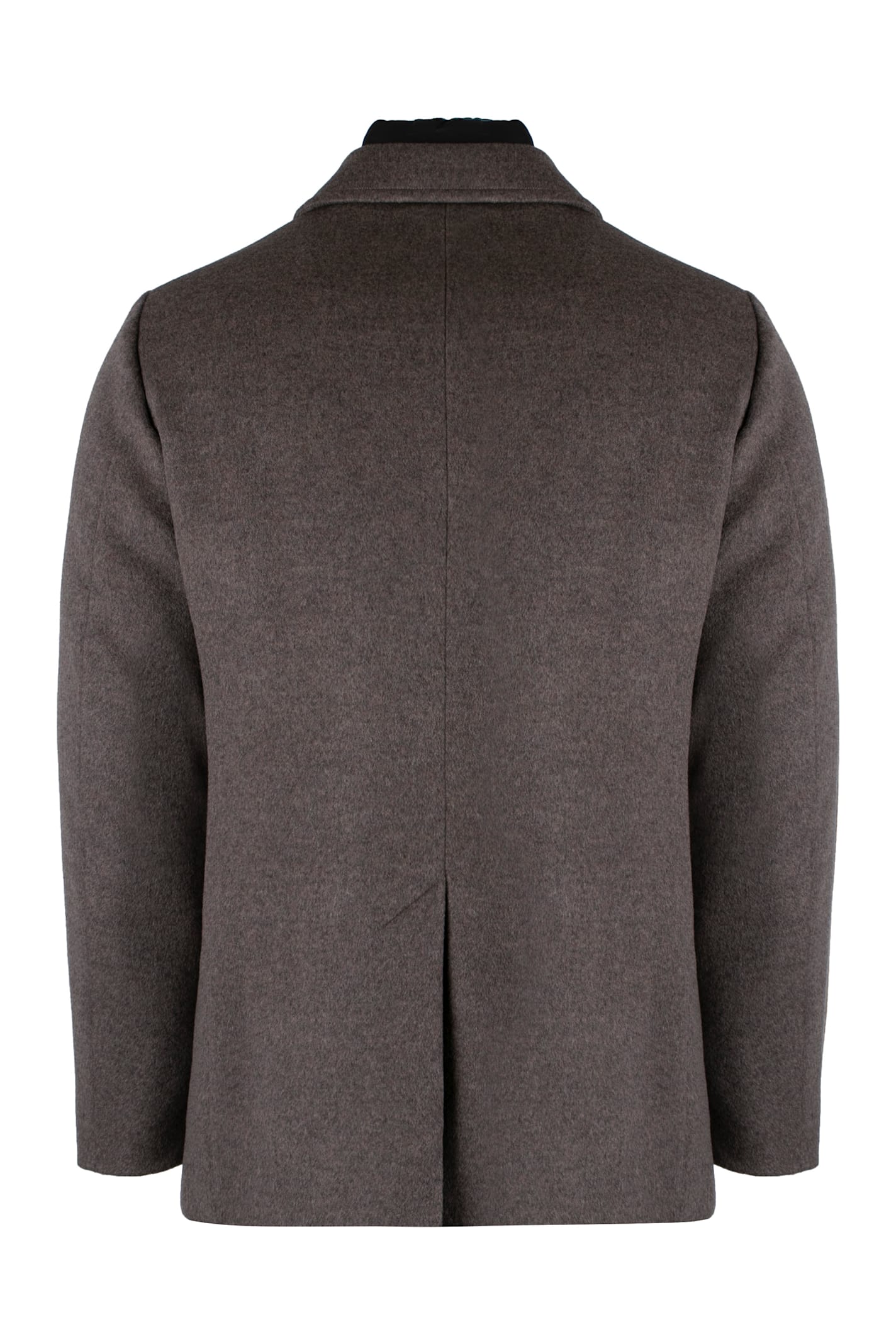 Moorer Bolgi Wool Blend Peacoat In Brown