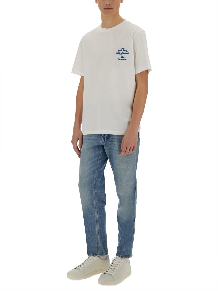 Paul Smith Espresso Bar Print T-shirt In White