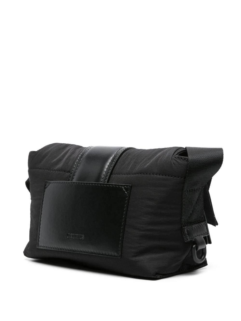 Shop Jacquemus Mini Messenger Bag In 990 Black