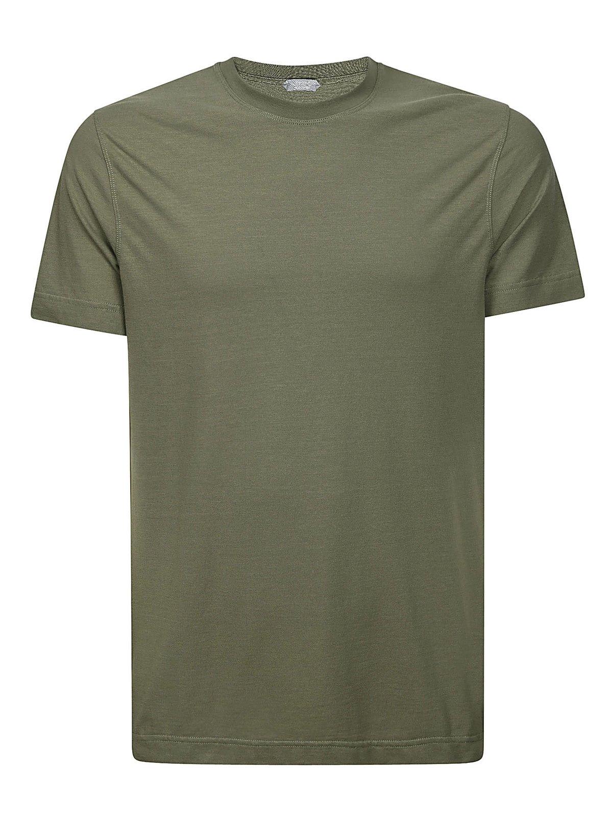 Short-sleeved Straight-hem Crewneck T-shirt