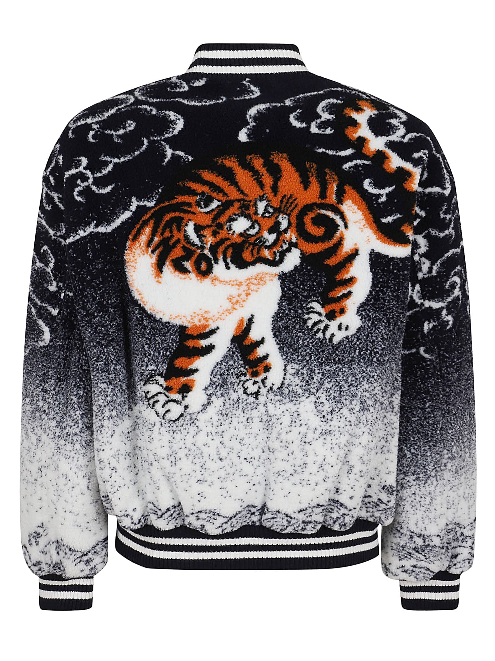 Shop Kenzo Cloud Tiger Bomber In Mu Multicolor