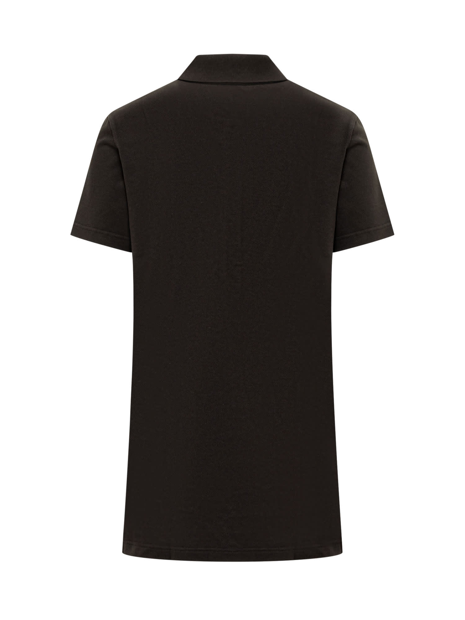 Shop Kenzo Polo Style Dress With Logo In Black