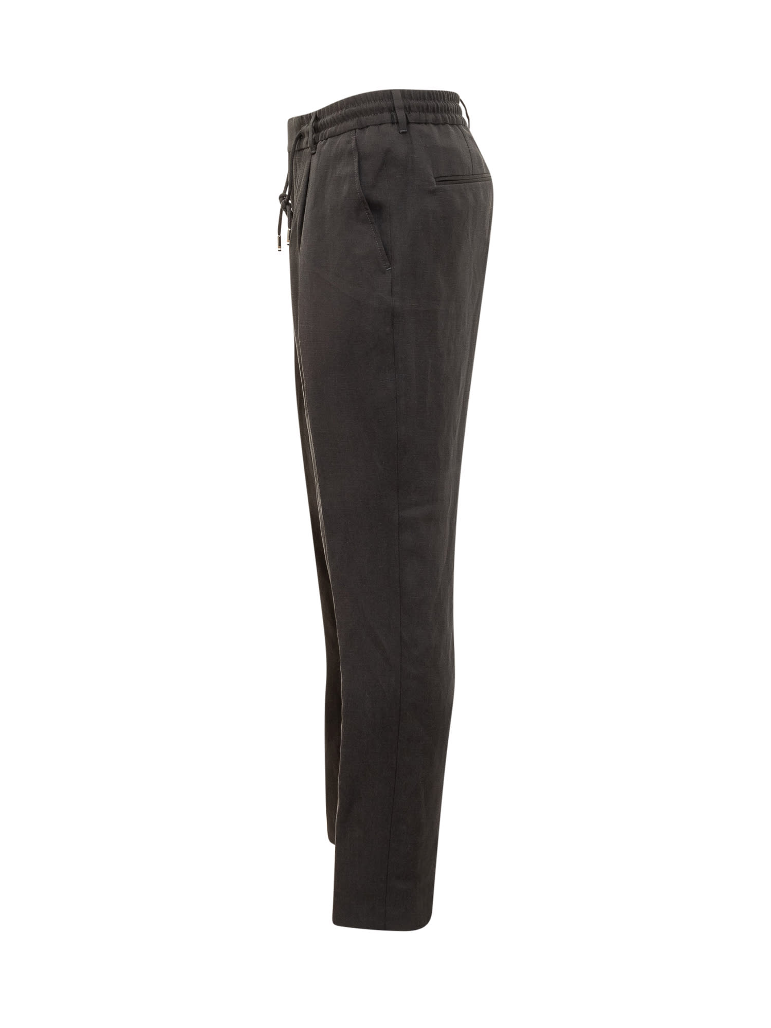 Shop Hugo Boss Drawstring Pants In Black