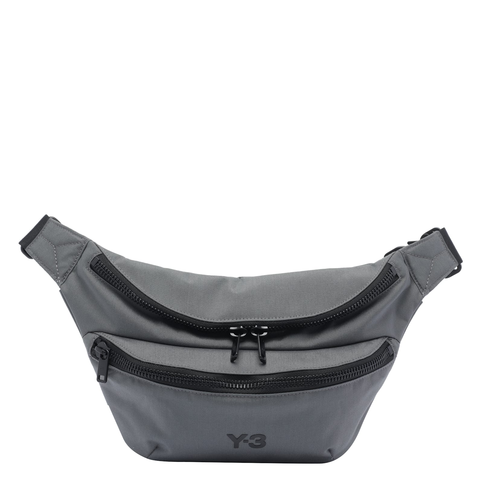 Y-3 Belt Bag With Adjustable Strap And Front Zip Pocket In Gray