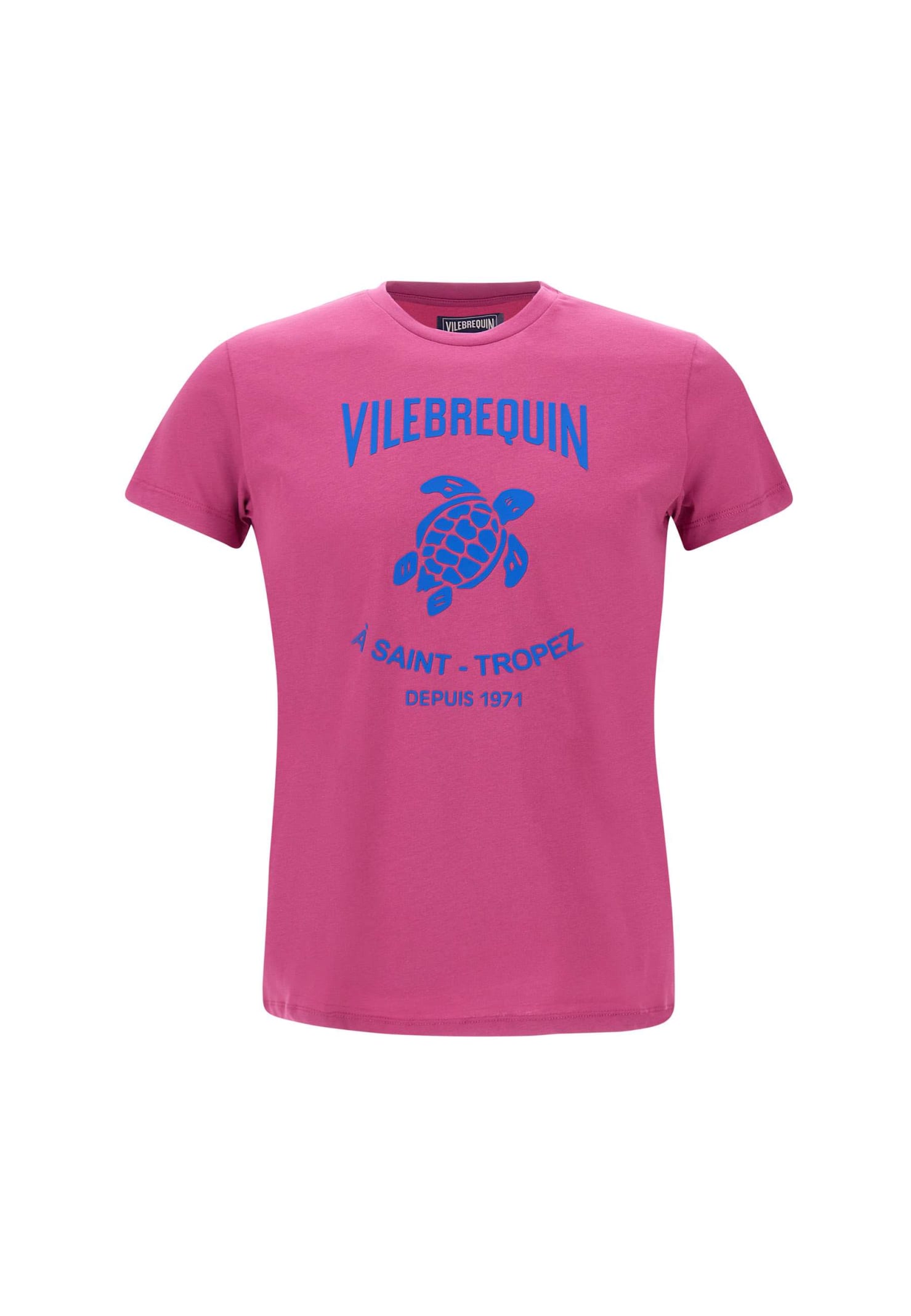 Shop Vilebrequin Cotton T-shirt In Fuchsia