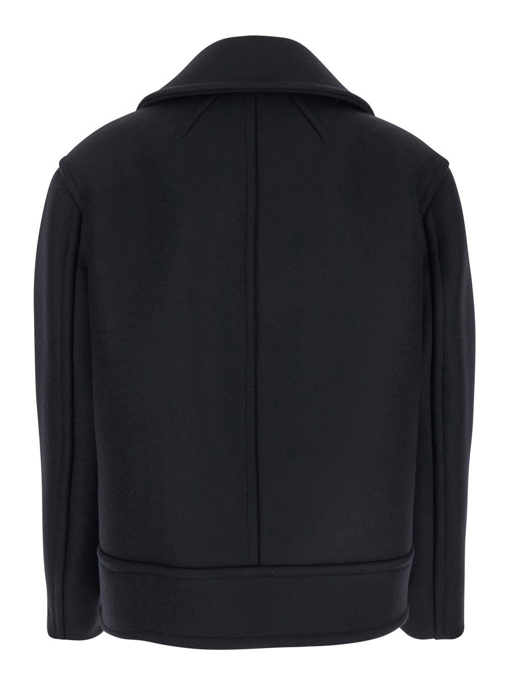 Saint Laurent Oversize Pea Coat In Black