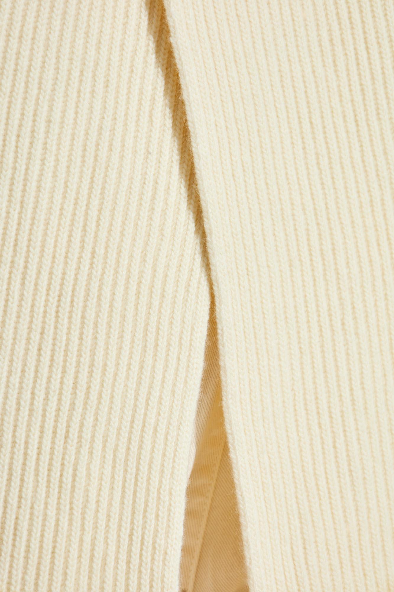 Jil Sander Ribbed Sleeveless Sweater In White