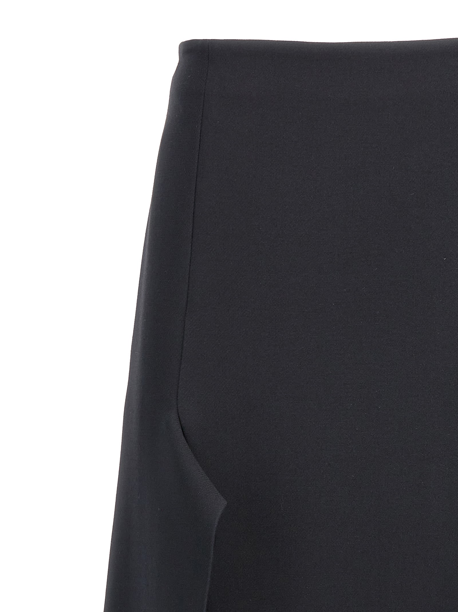 Shop Stella Mccartney Flared Midi Skirt In Black