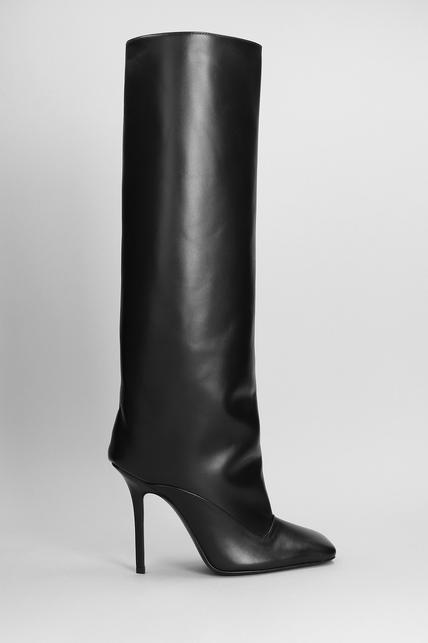 Sienna High Heels Boots In Black Leather