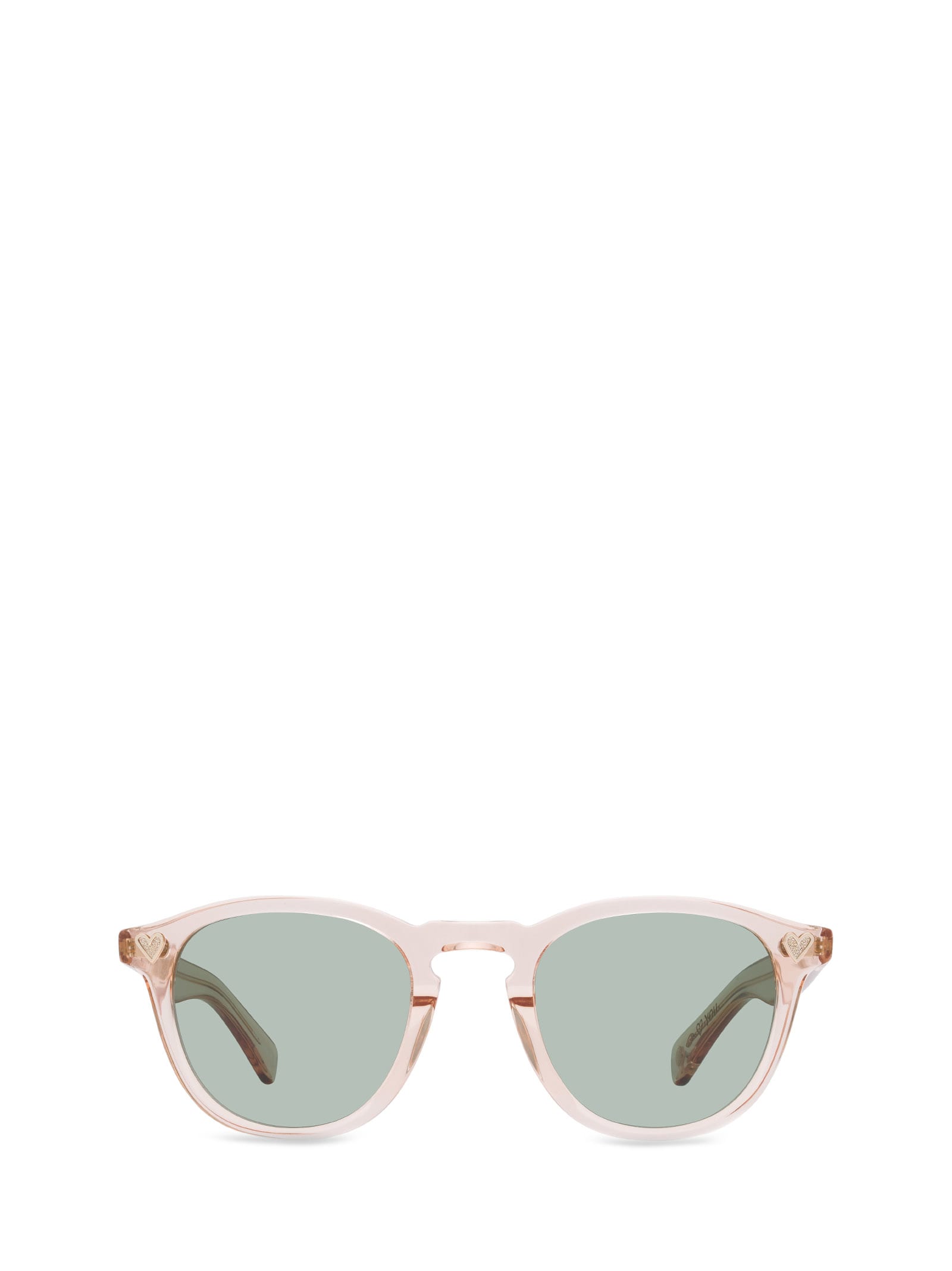 Garrett Leight Glco X Andre Saraiva Sun Pink Crystal/veridian Sunglasses