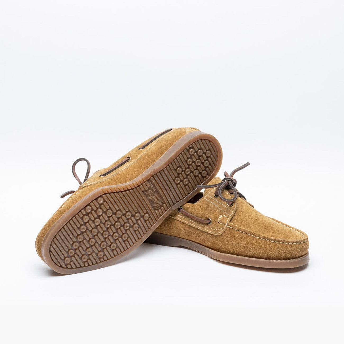 Shop Paraboot Barth Tobacco Suede Boat Loafer