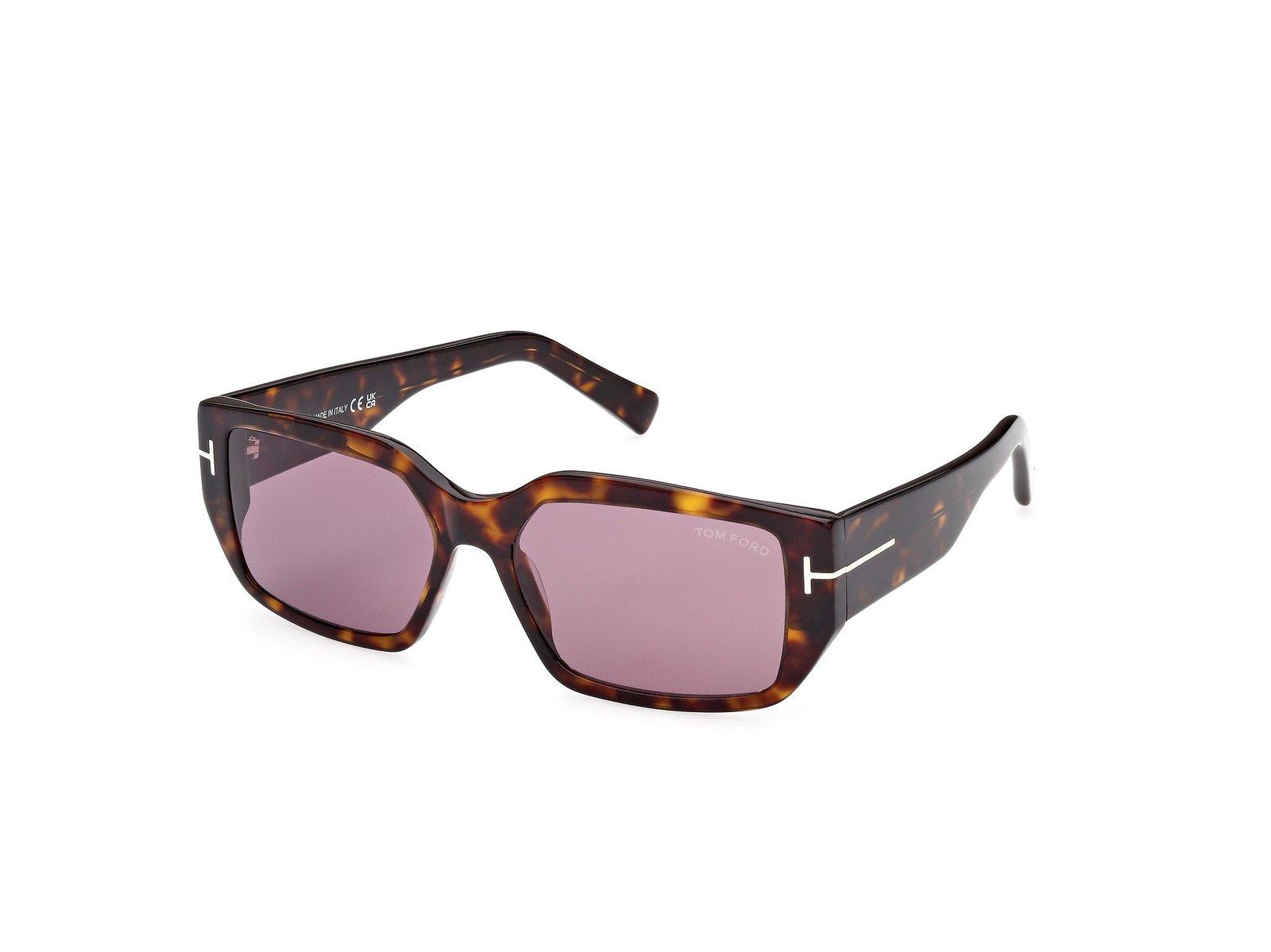 Shop Tom Ford Rectangular Frame Sunglasses In 52y