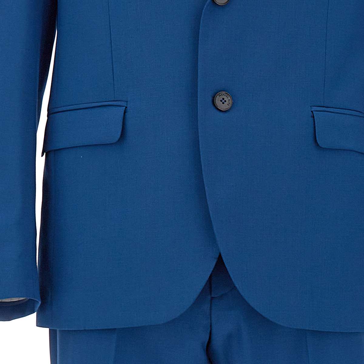 Shop Manuel Ritz Two-piece Cool Wool Blend Suit In Blue