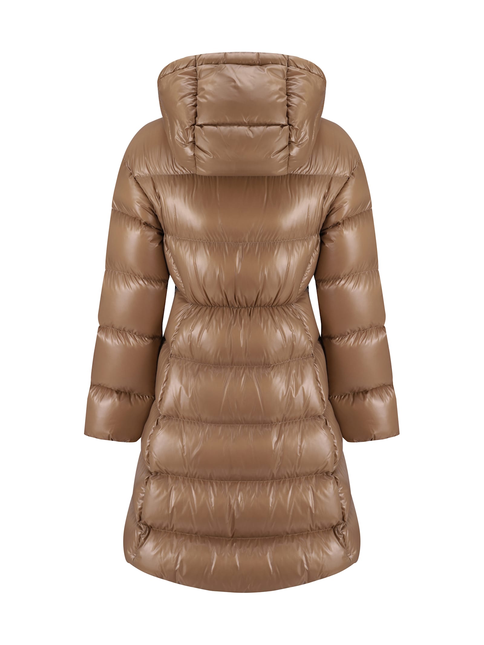 Shop Moncler Bellevue Down Jacket In Beige