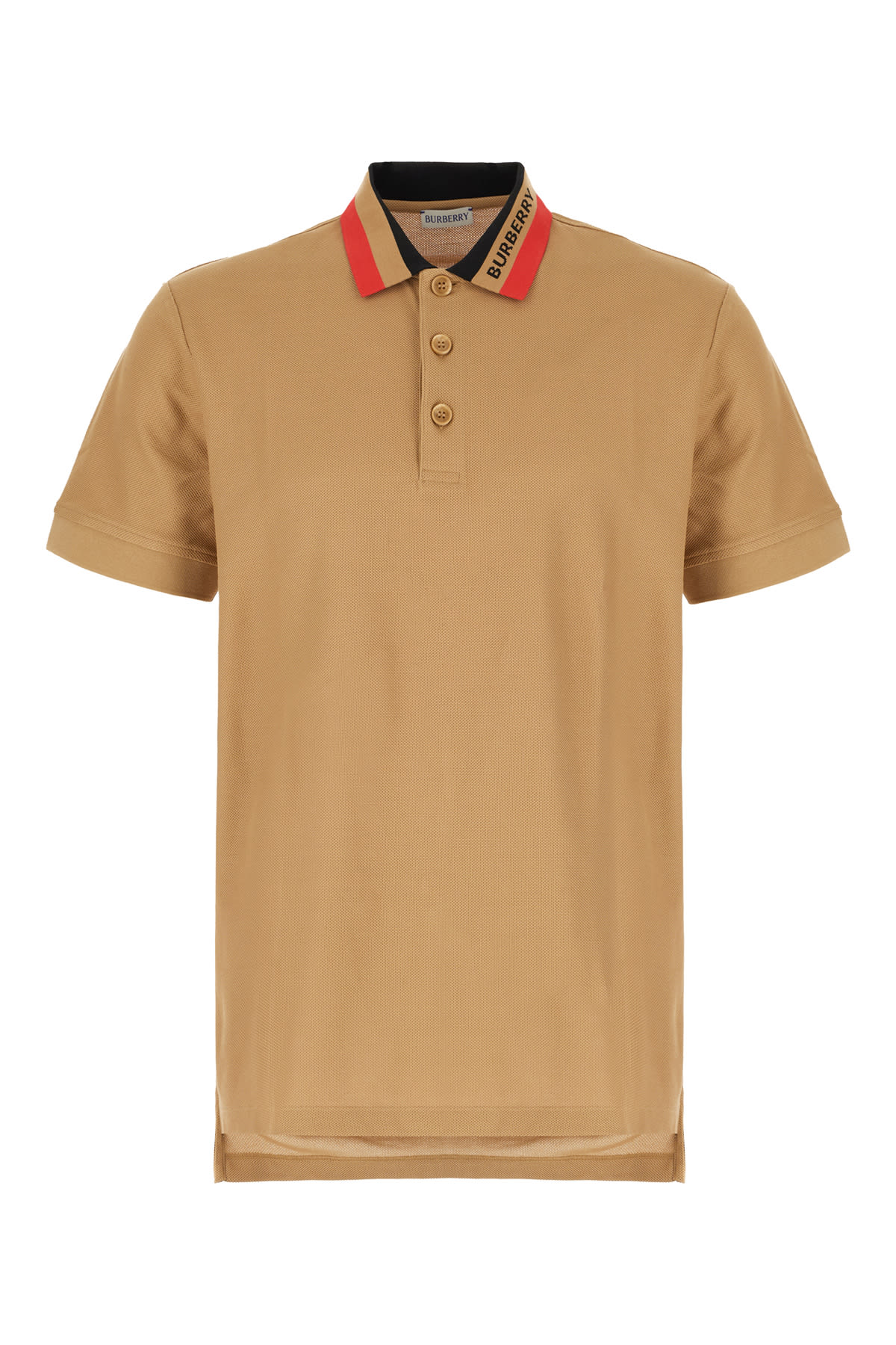 Burberry Biscuit Piquet Polo Shirt In Camel