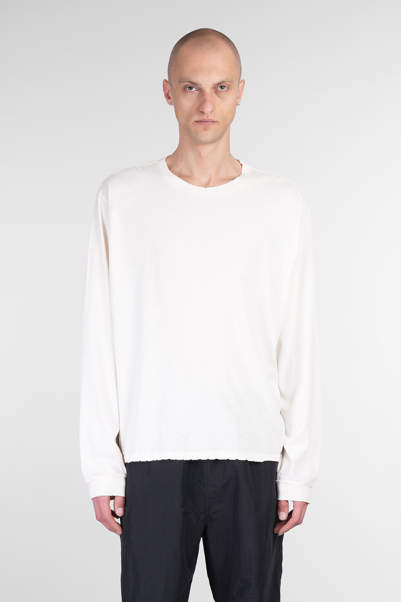 T-shirt In Beige Cotton