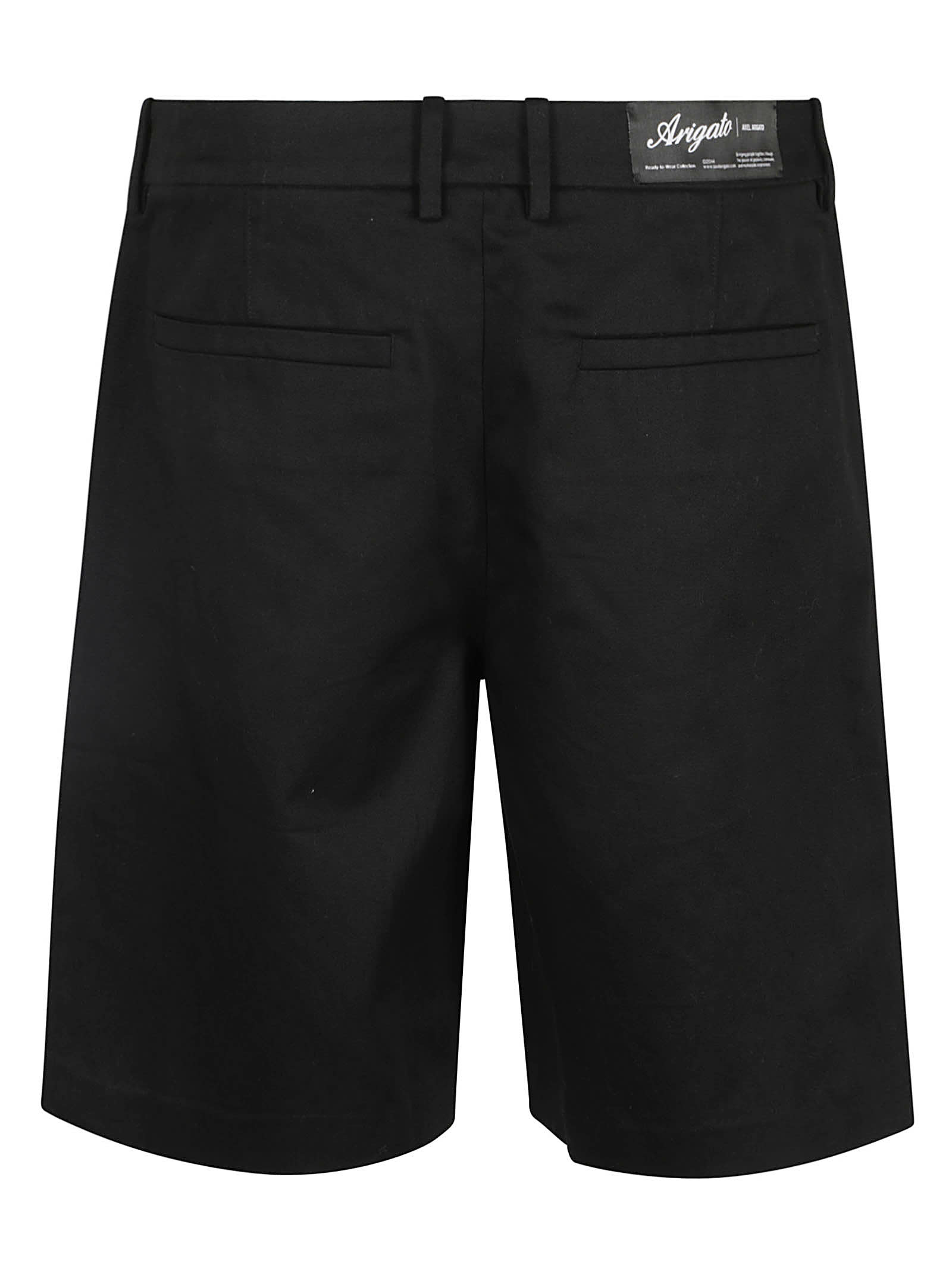 Shop Axel Arigato Buttoned Shorts In Black