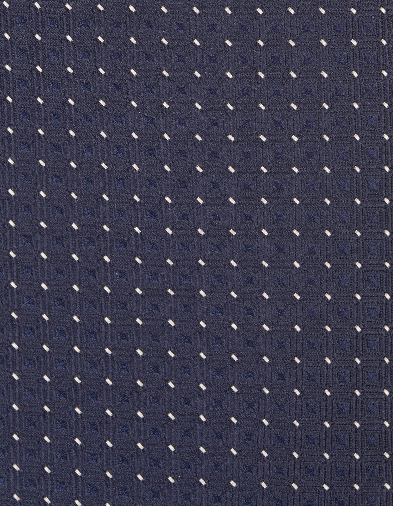 Shop Kiton Night Blue Tie With White Micro Pattern