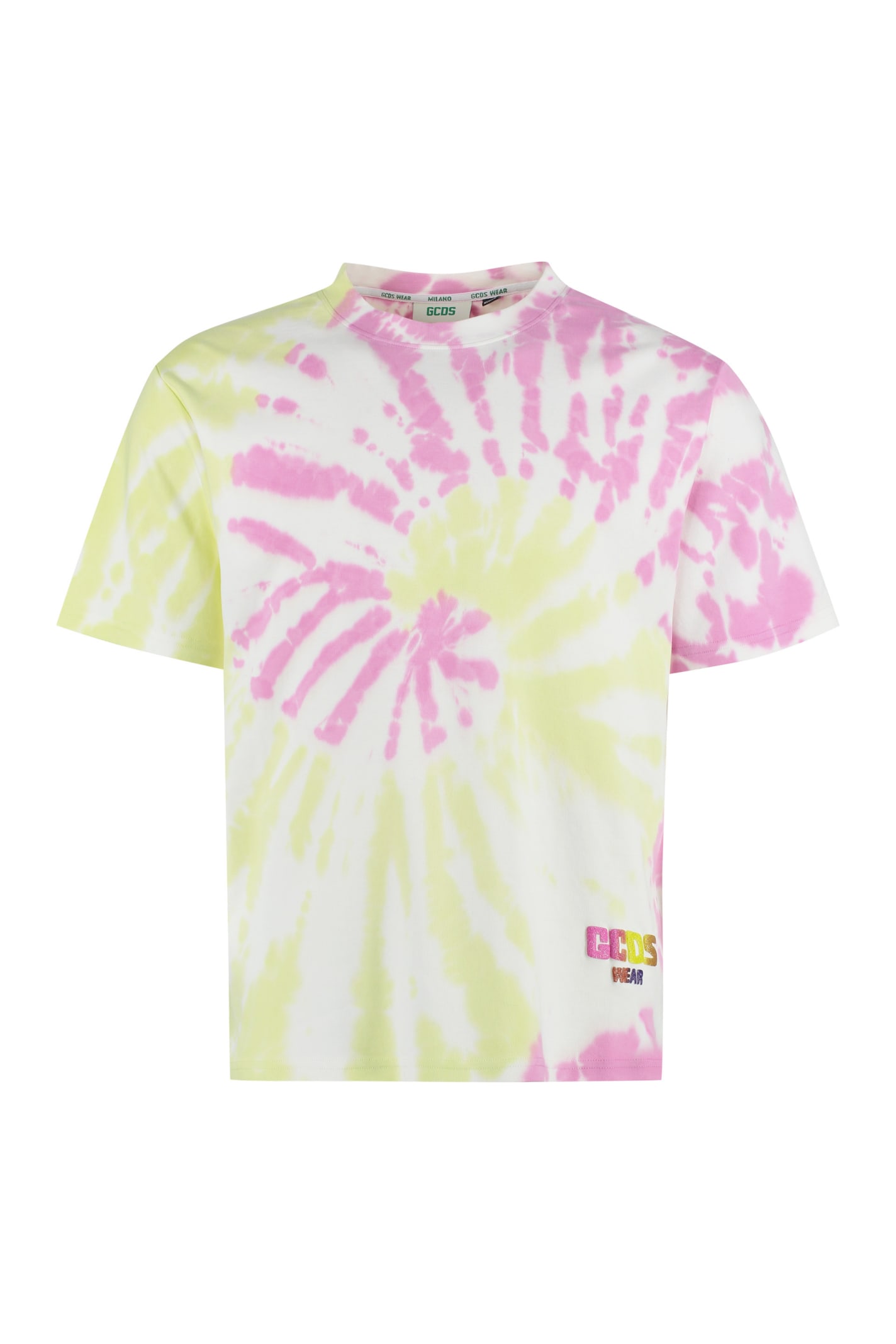 Shop Gcds Cotton Crew-neck T-shirt In Multicolor