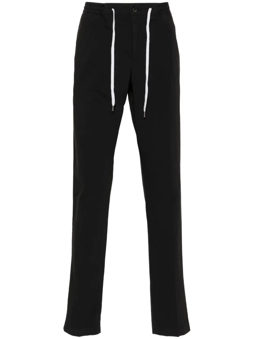 Shop Pt01 Double Dye Stretch Light Popeline Soft Jogging One Pleats Pants In Black