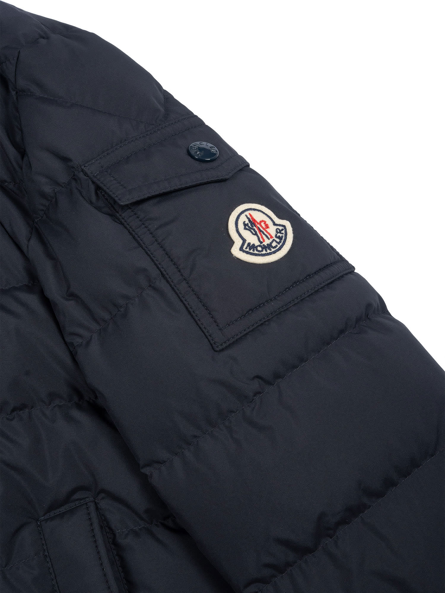 Moncler Najan Short Parka In Blue