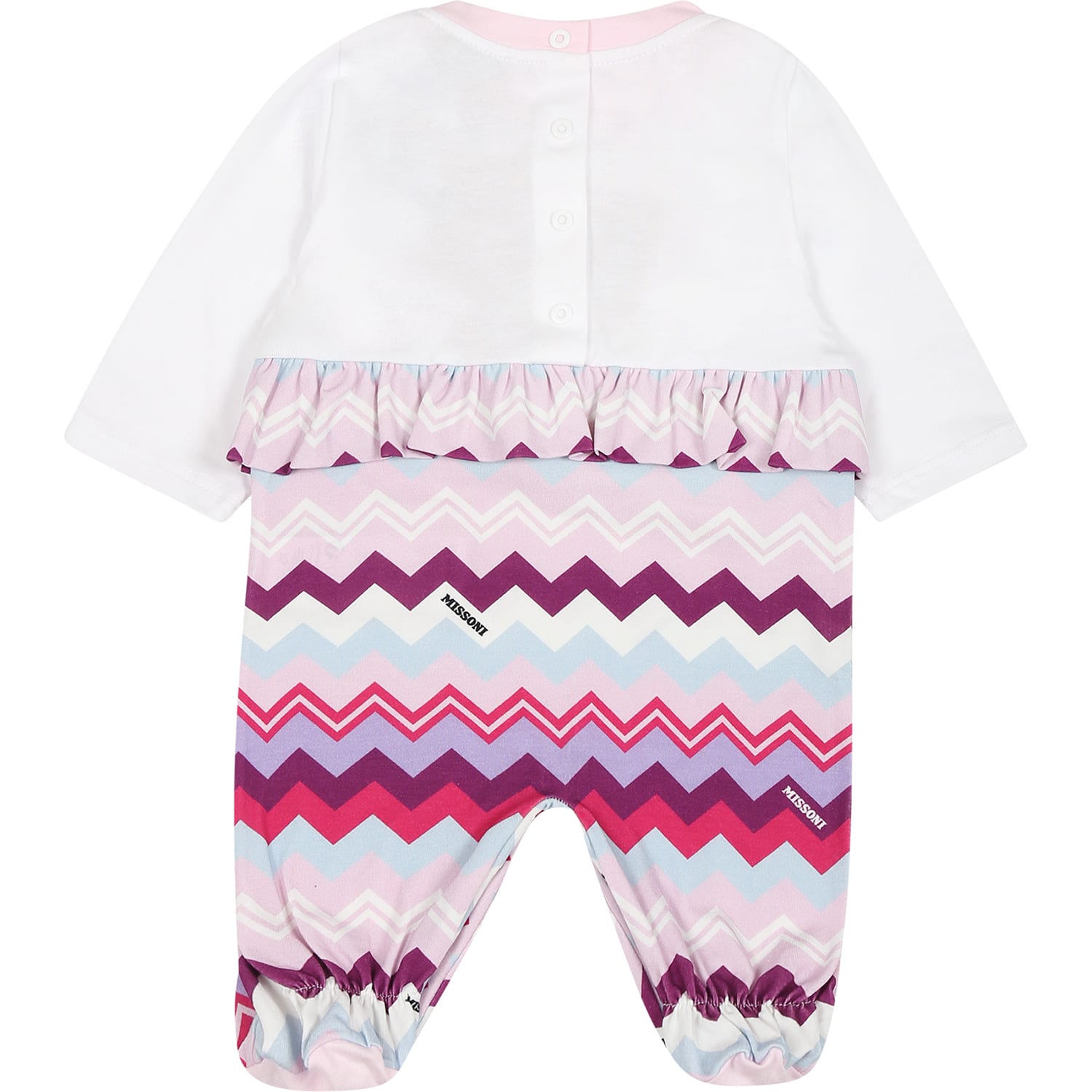 Shop Missoni Purple Set For Baby Girl With Logo In Glicine/multicolor