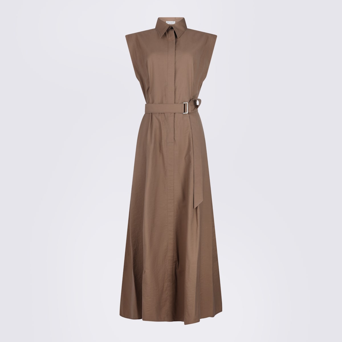 Saint Laurent Brown Cotton Dress