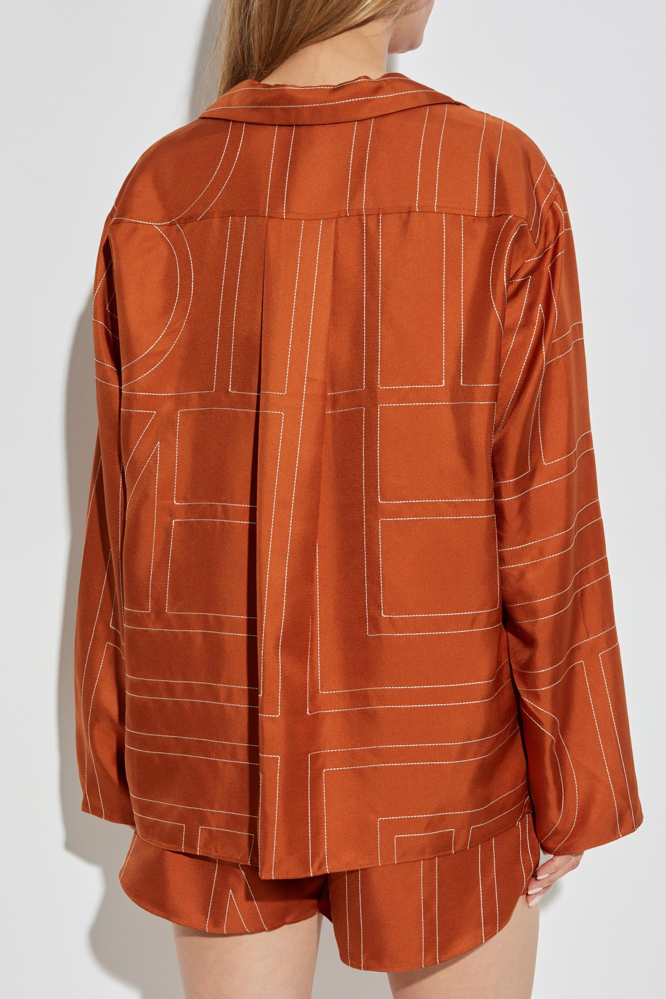 Totême Toteme Silk Shirt In Brown