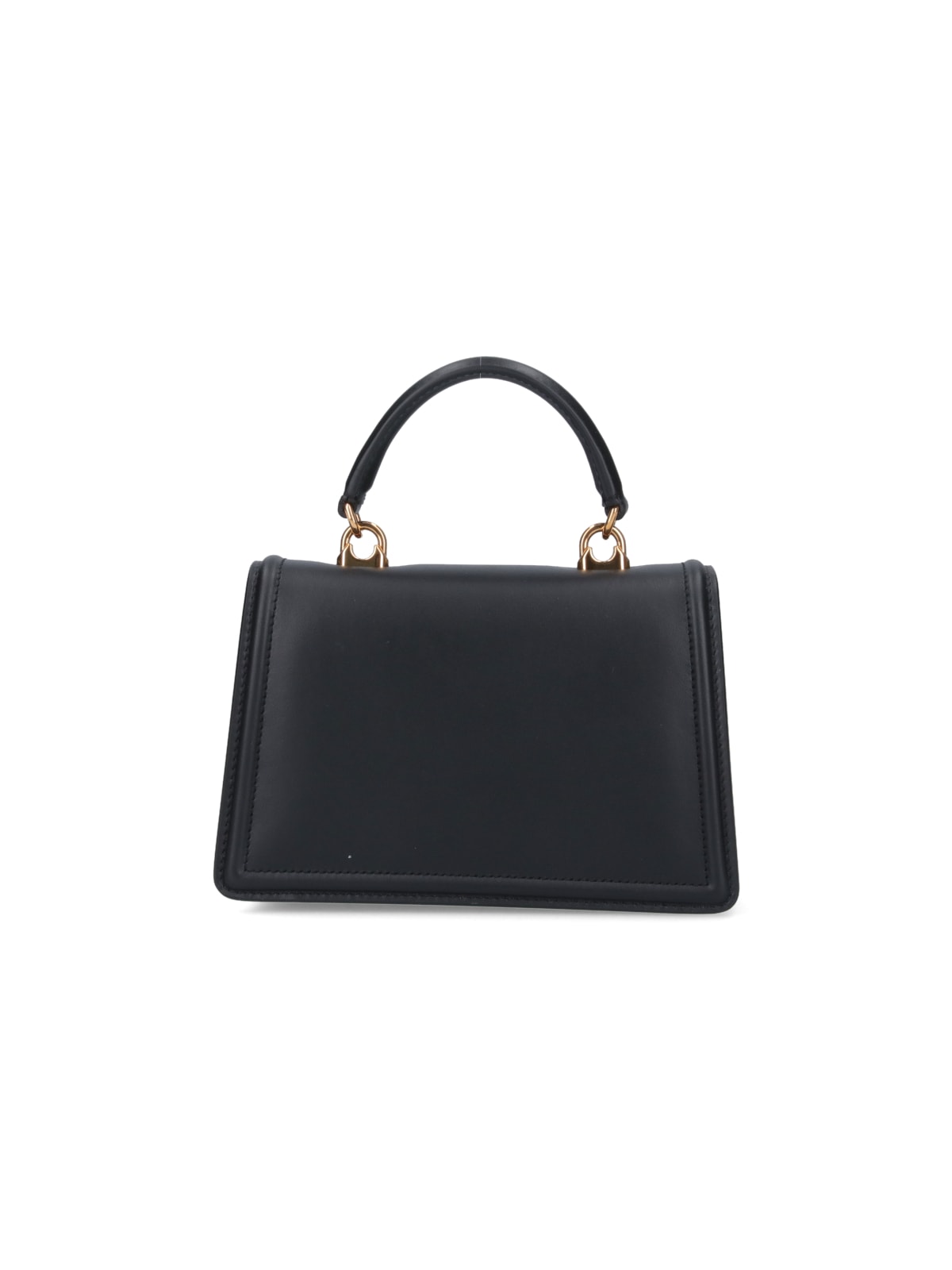 Shop Dolce & Gabbana Small Hand Bag Devotion In Black