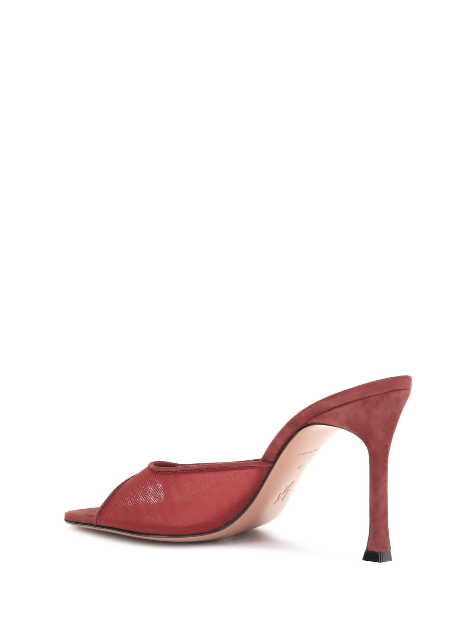 Amina Muaddi Women Alexa Sandals In Burgundy