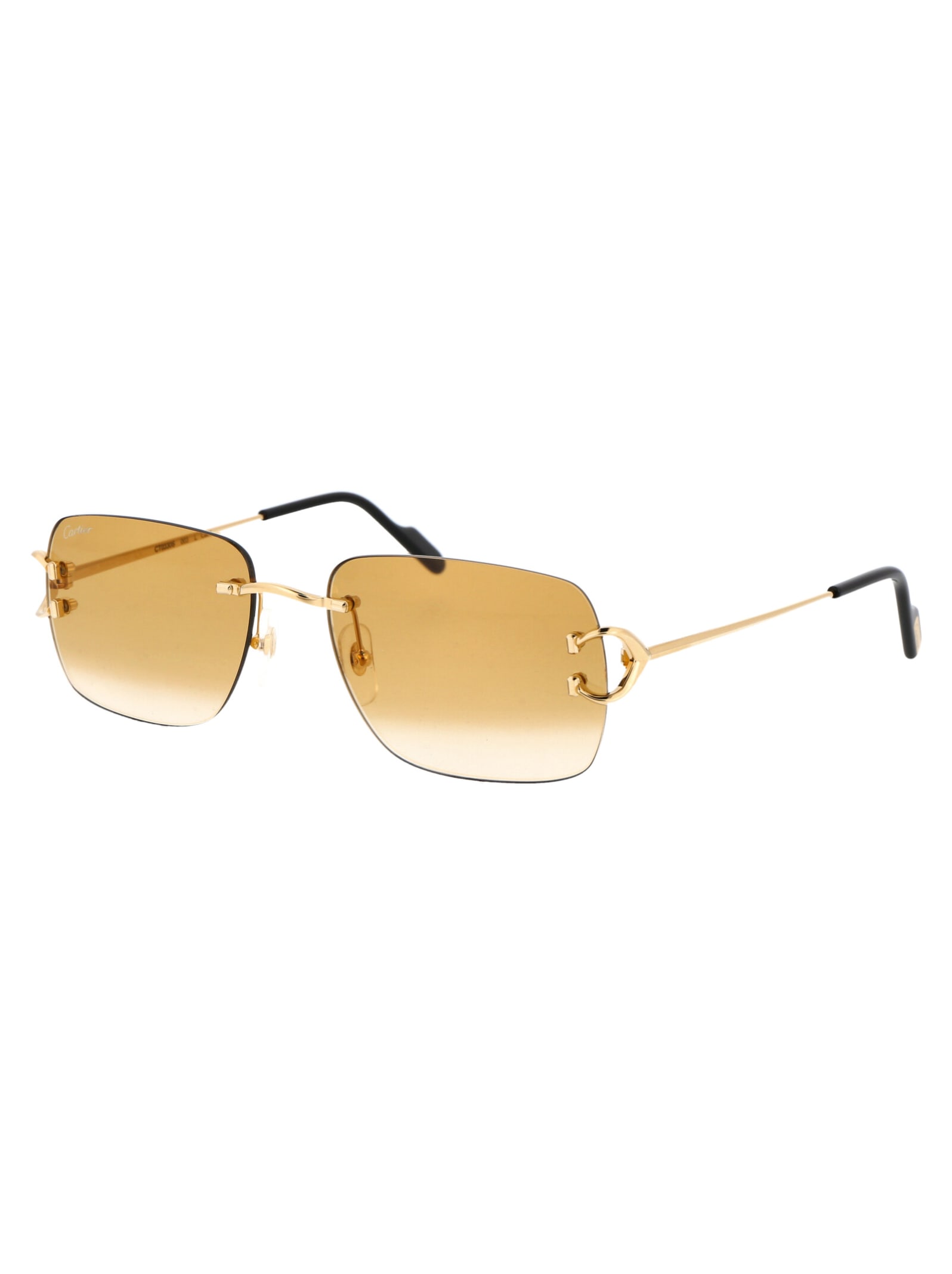 Shop Cartier Ct0330s Sunglasses In 003 Gold Gold Yellow