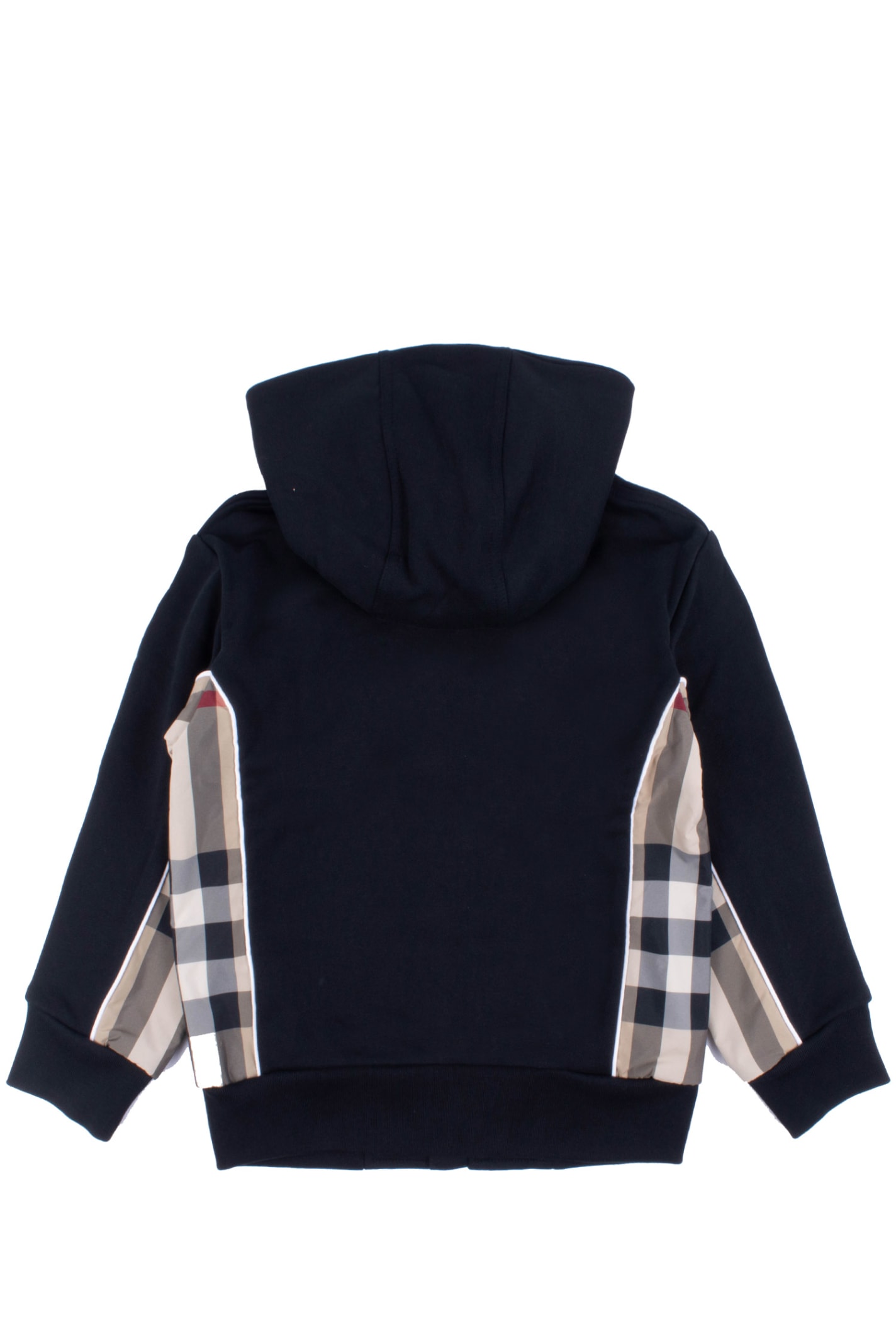 Shop Burberry Cotton Sweatshirt With Hood In Back
