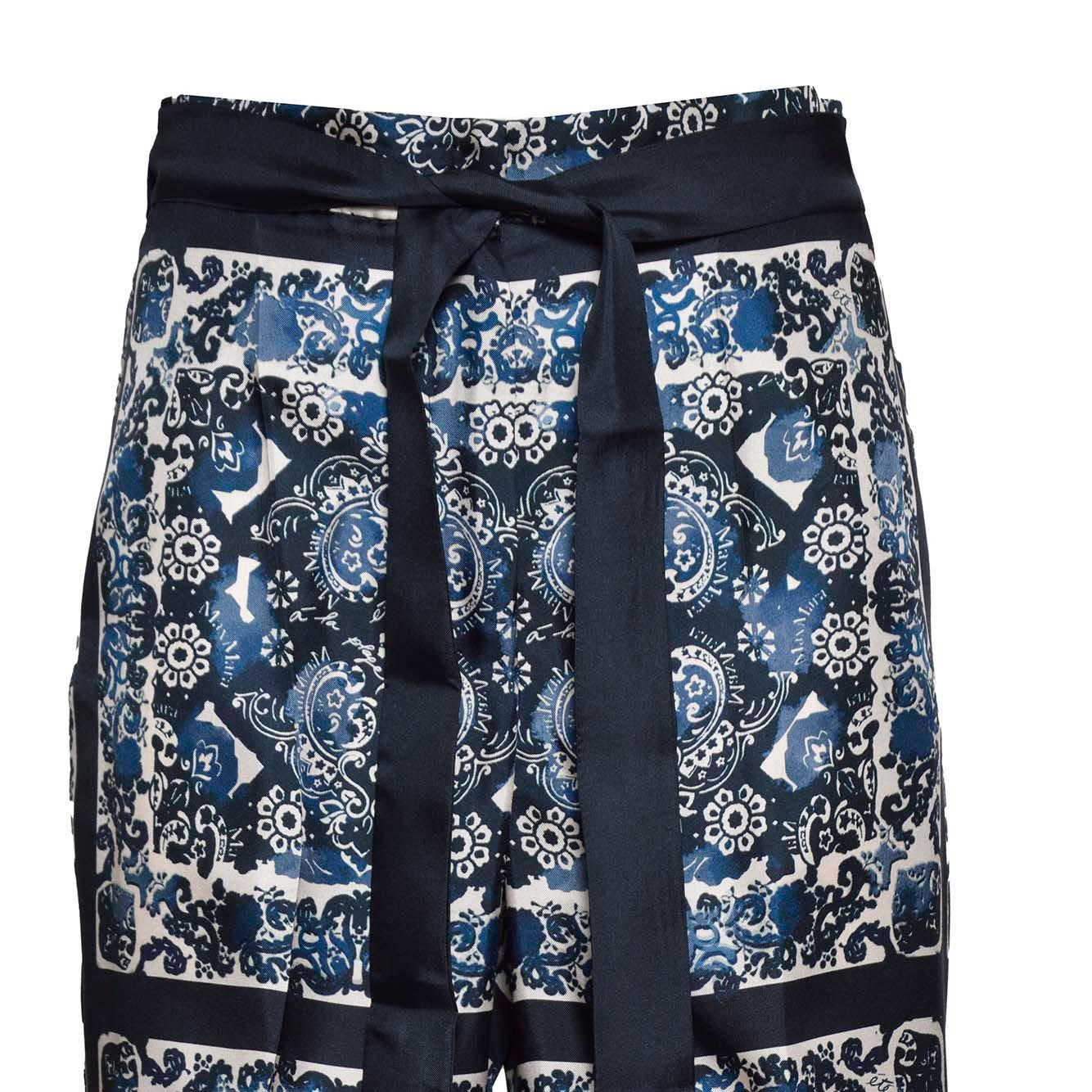 Shop 's Max Mara All-over Printed Drawstring Pants In Blue